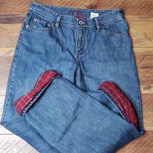 Eddie Bauer Flannel Lined Jeans Size 6
